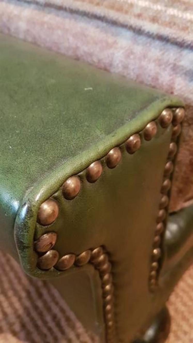 1920's Leather Foot Stool - Image 3