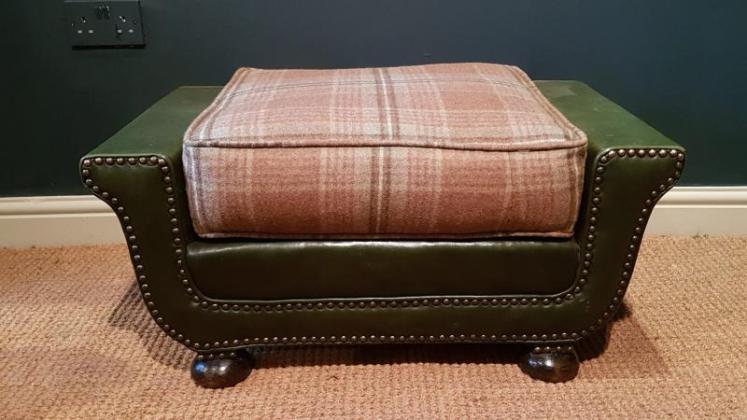 1920's Leather Foot Stool - Image 4
