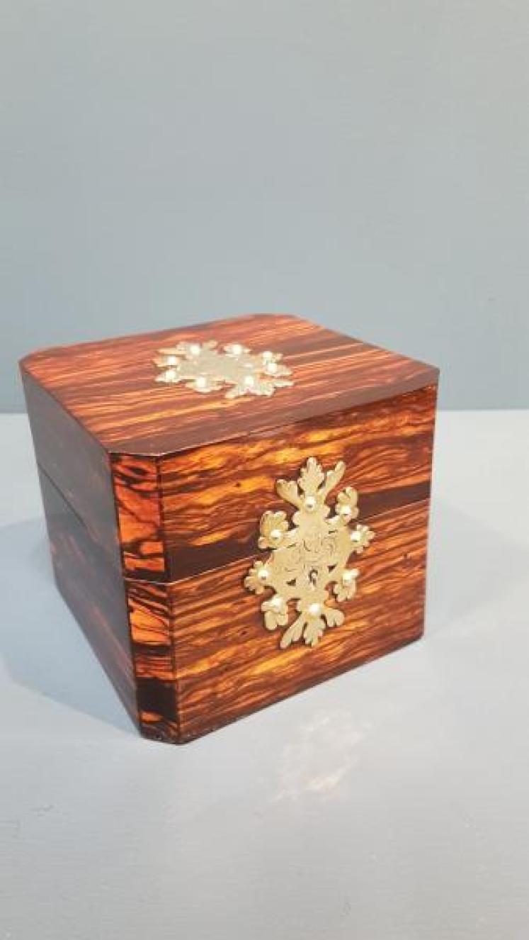 Victorian Coromandel Scent Box with Silver Top Bottles - Image 3