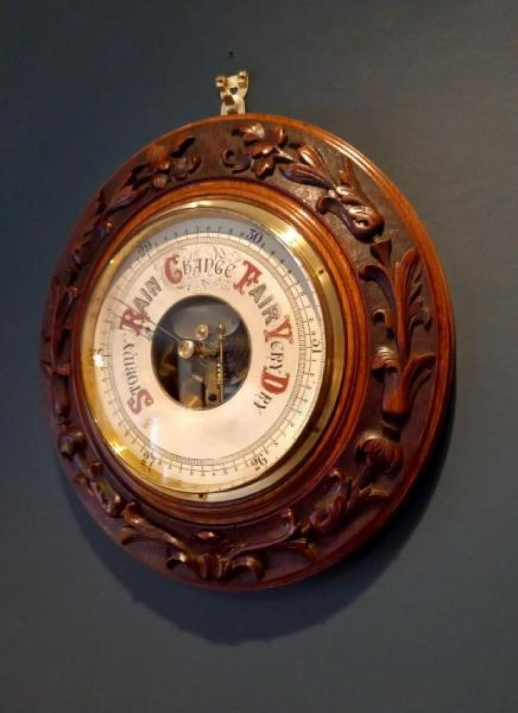 Superb Large 14" Victorian Skeletonised Barometer - Image 1