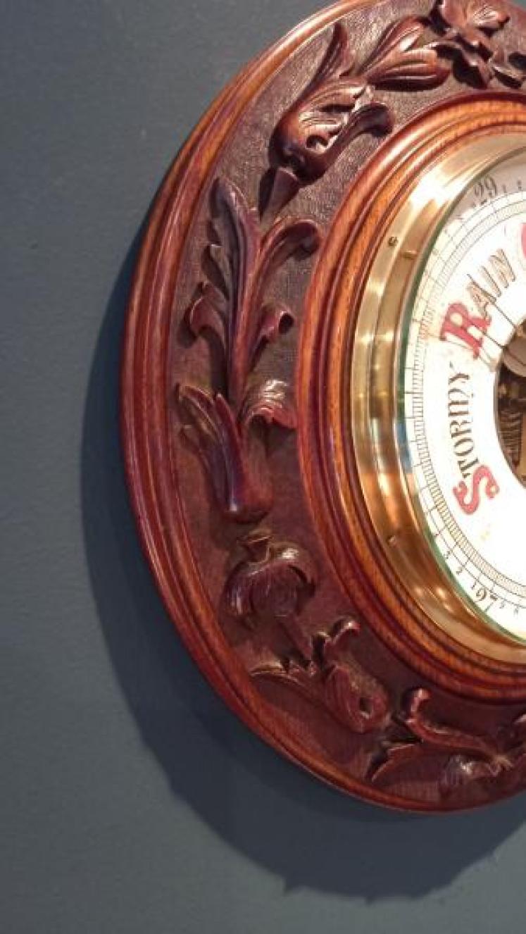 Superb Large 14" Victorian Skeletonised Barometer - Image 3