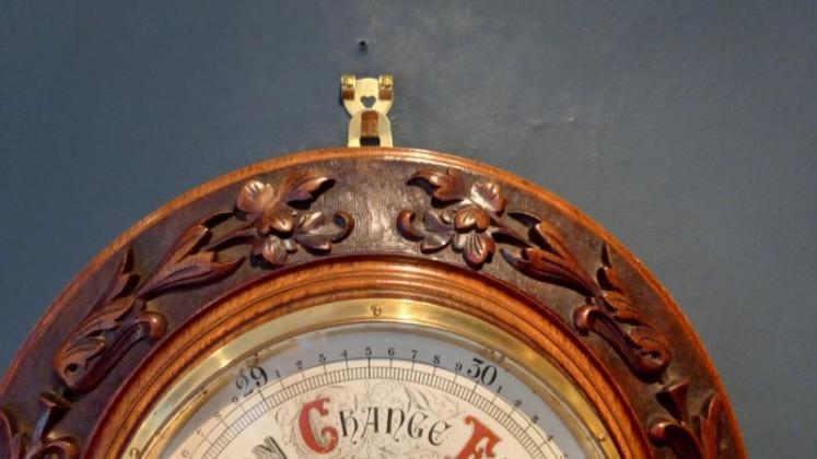 Superb Large 14" Victorian Skeletonised Barometer - Image 4