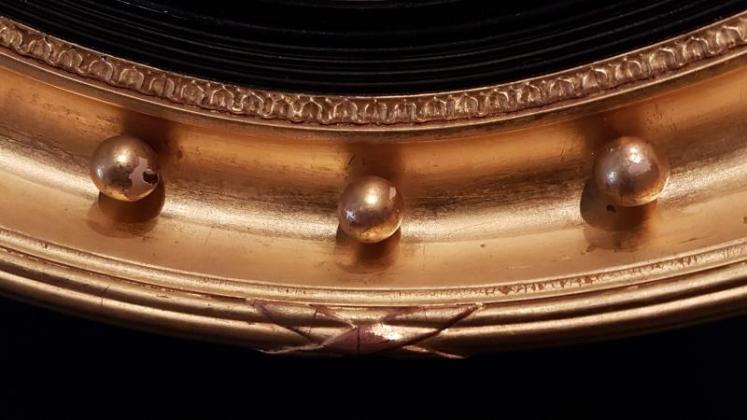Large Edwardian Gilt Convex Mirror - Image 3
