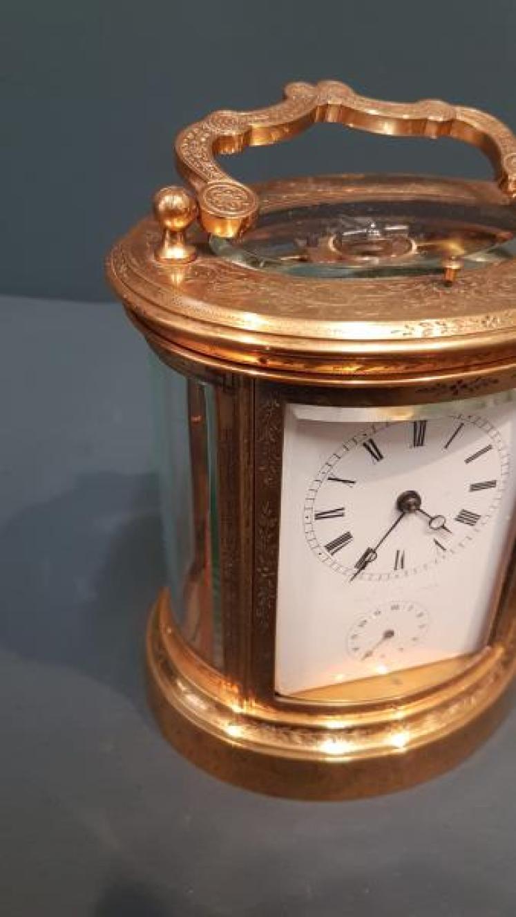 Fine Victorian Engraved Case Repeating Carriage Clock - Image 7