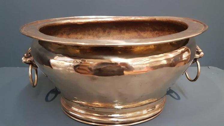 Large Victorian Brass Planter - Image 7