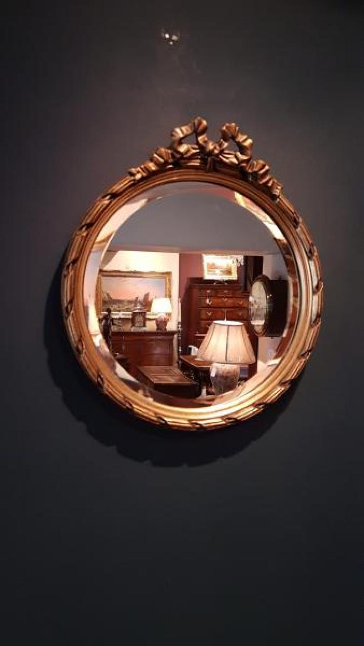 Small Edwardian Timber Gilt Mirror - Image 4