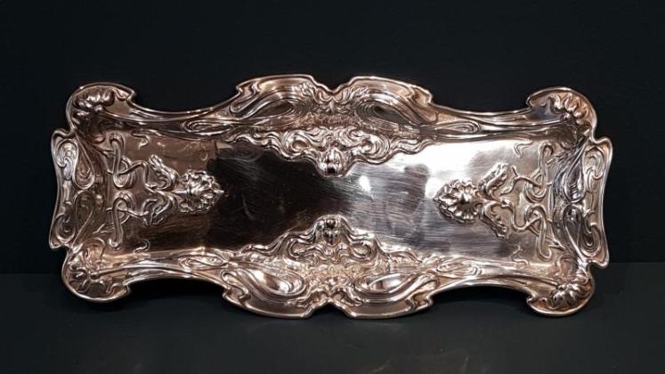 Art Nouveau Silver Snuffer or Pen Tray - Image 2