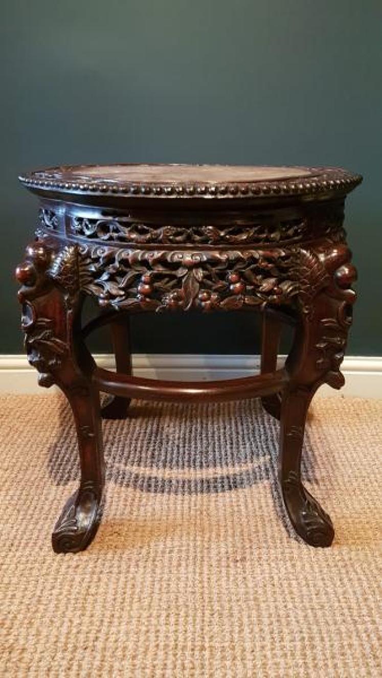 Large Victorian Oriental Rosewood Stand - Image 2