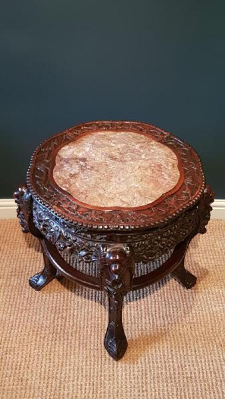Large Victorian Oriental Rosewood Stand - Image 5