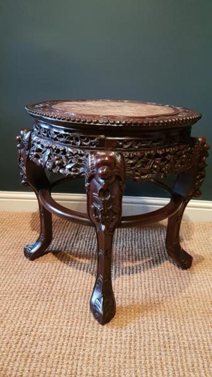 Large Victorian Oriental Rosewood Stand - Image 6