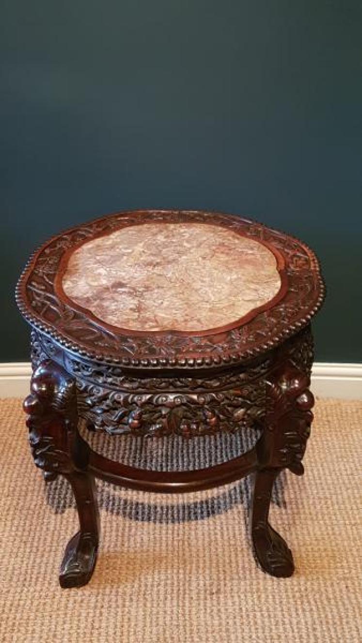 Large Victorian Oriental Rosewood Stand - Image 7