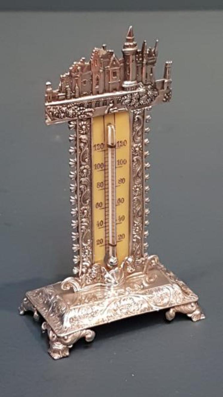 William IV Silver Castle Top Thermometer - Image 1