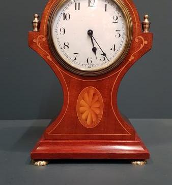 Fine Quality Inlaid Mahogany Mantel Clock