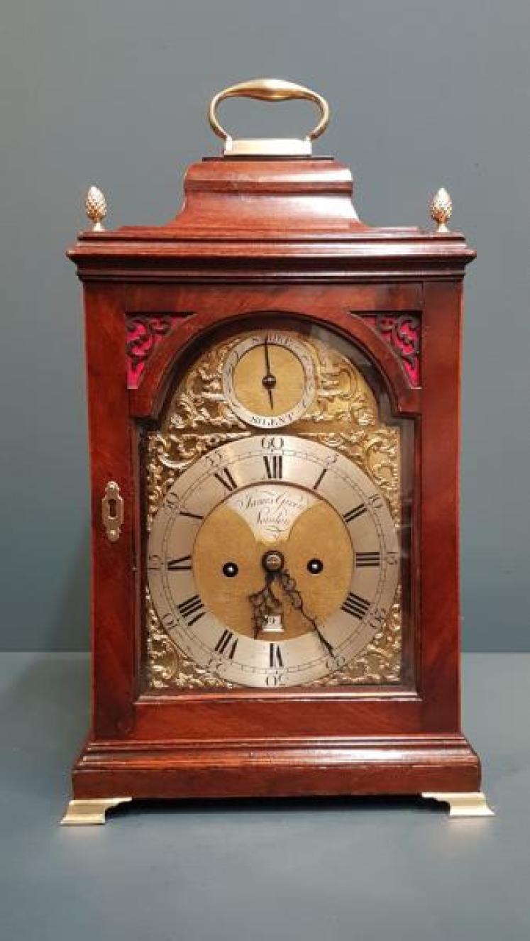 George III Mahogany Bracket Clock - Image 1