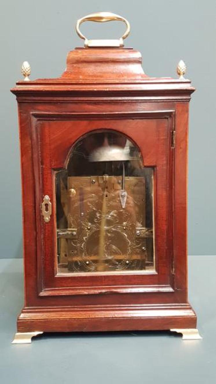 George III Mahogany Bracket Clock - Image 3