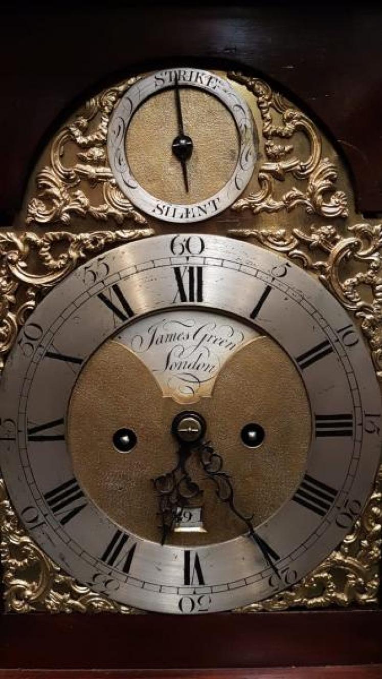 George III Mahogany Bracket Clock - Image 4
