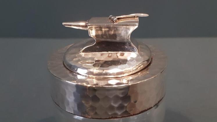 Planished Silver Anvil Handle Table Jar - Image 2
