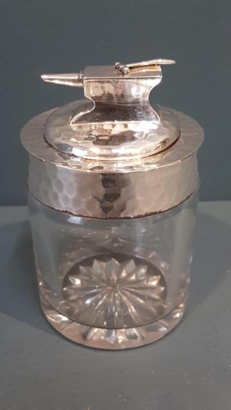 Planished Silver Anvil Handle Table Jar - Image 7
