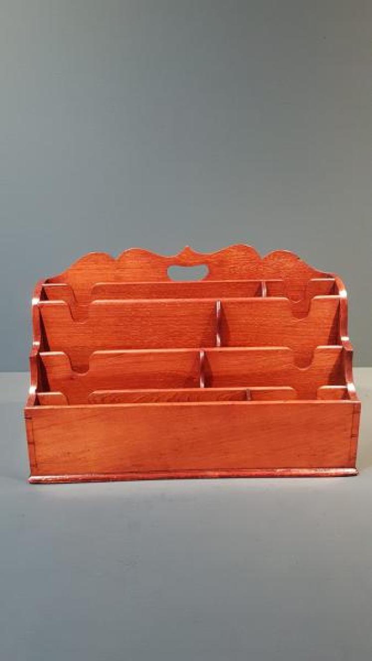 Large Victorian Walnut Waterfall Letter Rack - Image 6