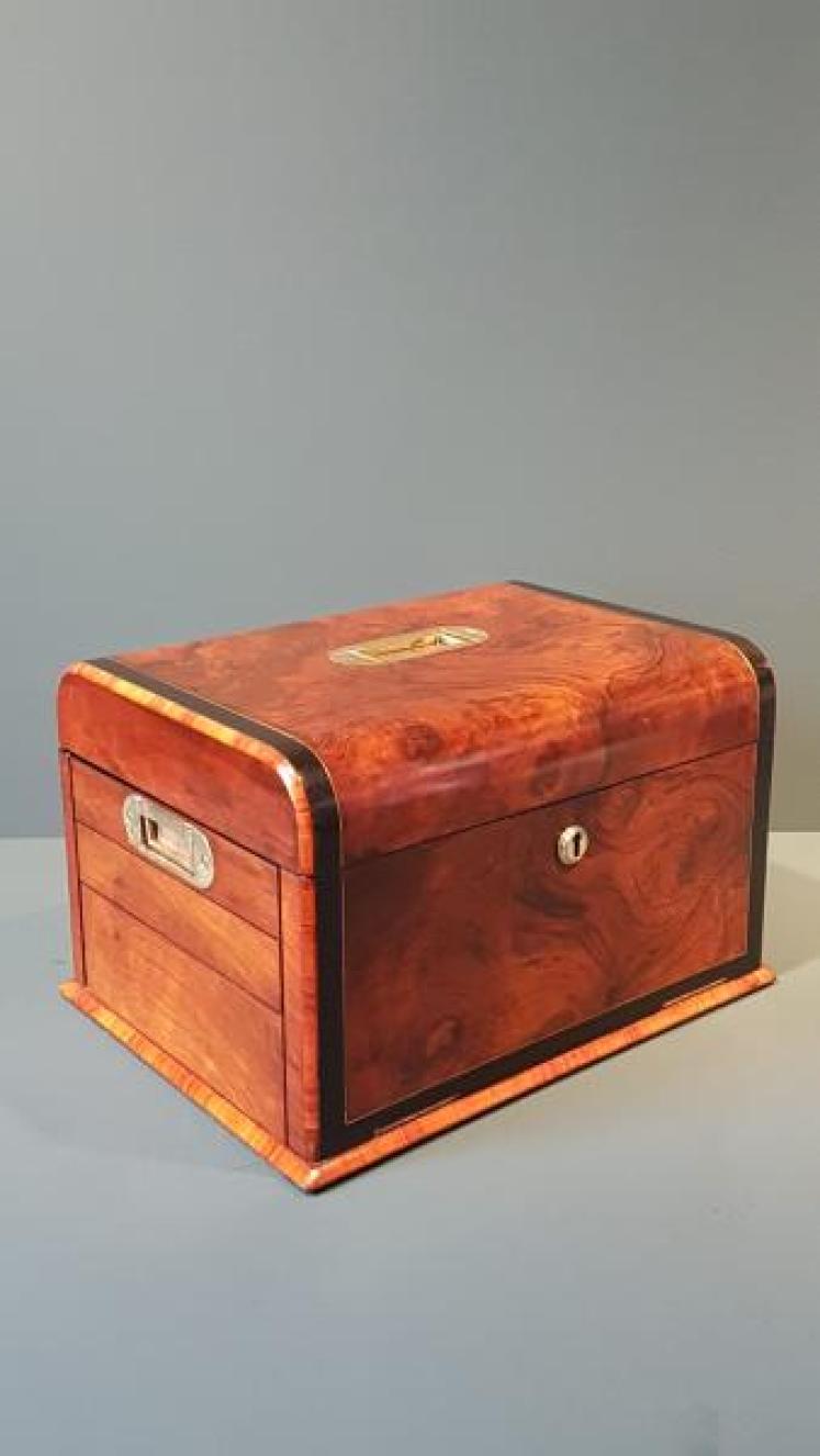 Large Victorian Fold Out Jewellery Box - Image 2