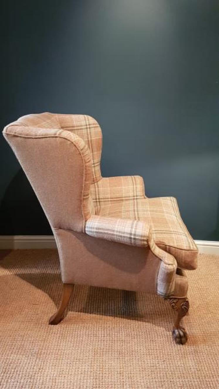 Late Victorian Wing Back Arm Chair - Image 6