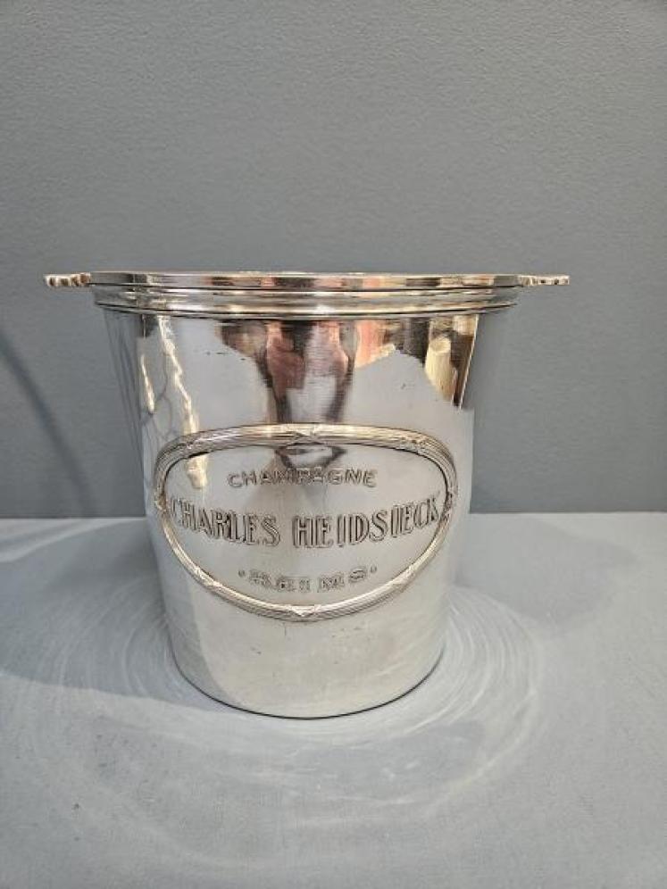 1920's Silver Plated Wine Cooler and Stand - Image 4