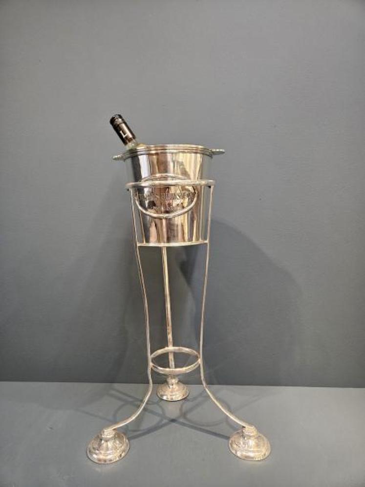 1920's Silver Plated Wine Cooler and Stand - Image 7