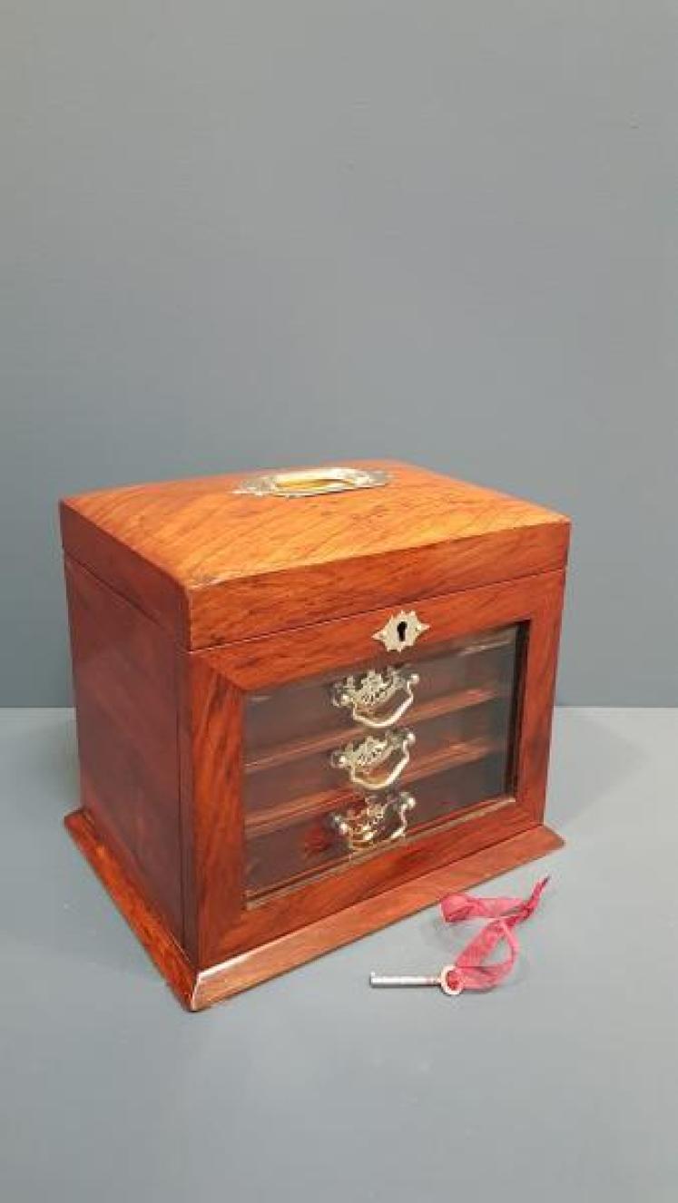 Victorian Walnut Jewellery Box - Image 6