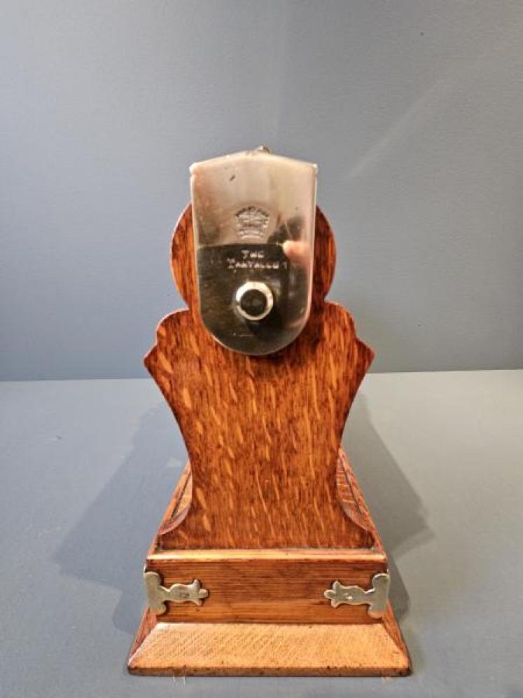 Superb Victorian Oak Three Bottle Tantalus - Image 3