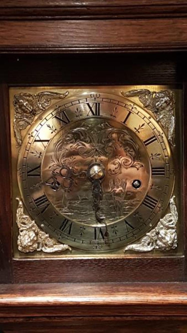 Victorian Oak Weight Driven Grandmother Clock - Image 3