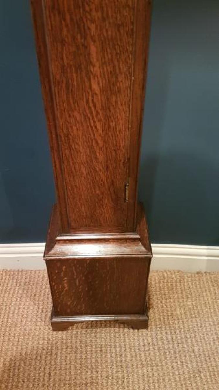 Victorian Oak Weight Driven Grandmother Clock - Image 4