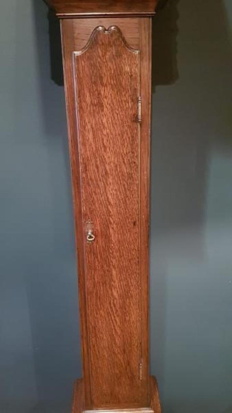 Victorian Oak Weight Driven Grandmother Clock - Image 5