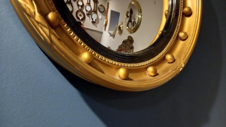 Edwardian Timber Gilt Convex Wall Mirror - Image 2