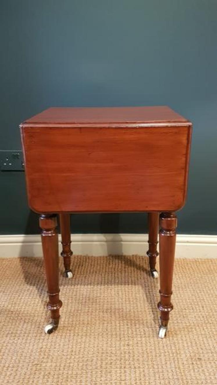 Matching Pair of Early Victorian Pembroke Bedside Cabinets - Image 3
