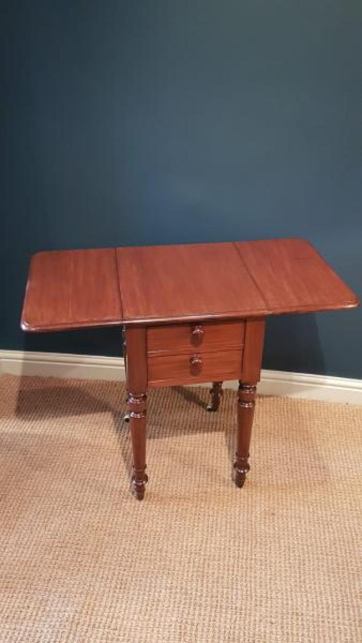 Matching Pair of Early Victorian Pembroke Bedside Cabinets - Image 4