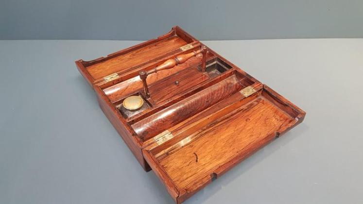 Regency Rosewood Pen and Ink Box - Image 5