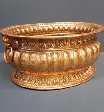 George III Gilt Brass Wine Cooler or Planter