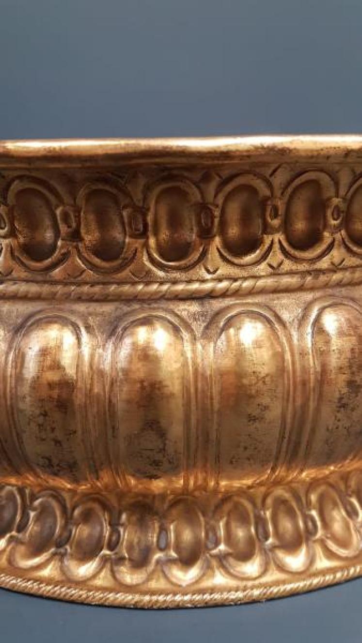 George III Gilt Brass Wine Cooler or Planter - Image 5