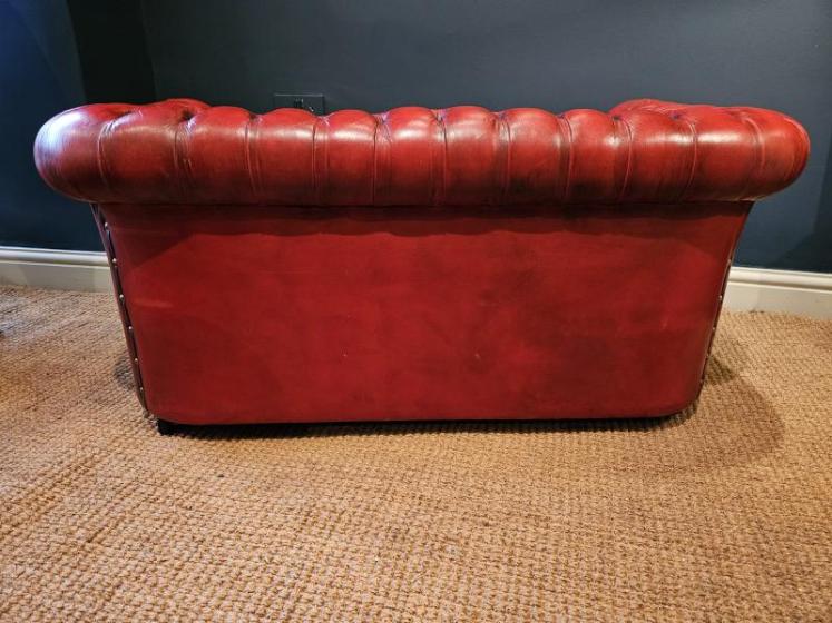 Unusual Miniature Red Leather Chesterfield Sofa - Image 4