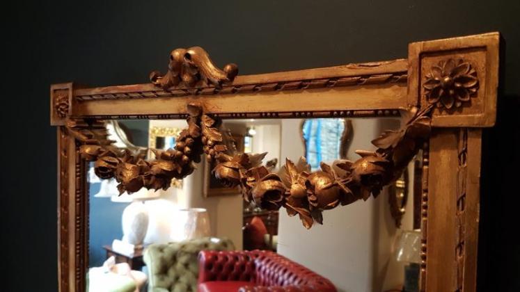 Full Length Victorian Timber Gilt Mirror - Image 2