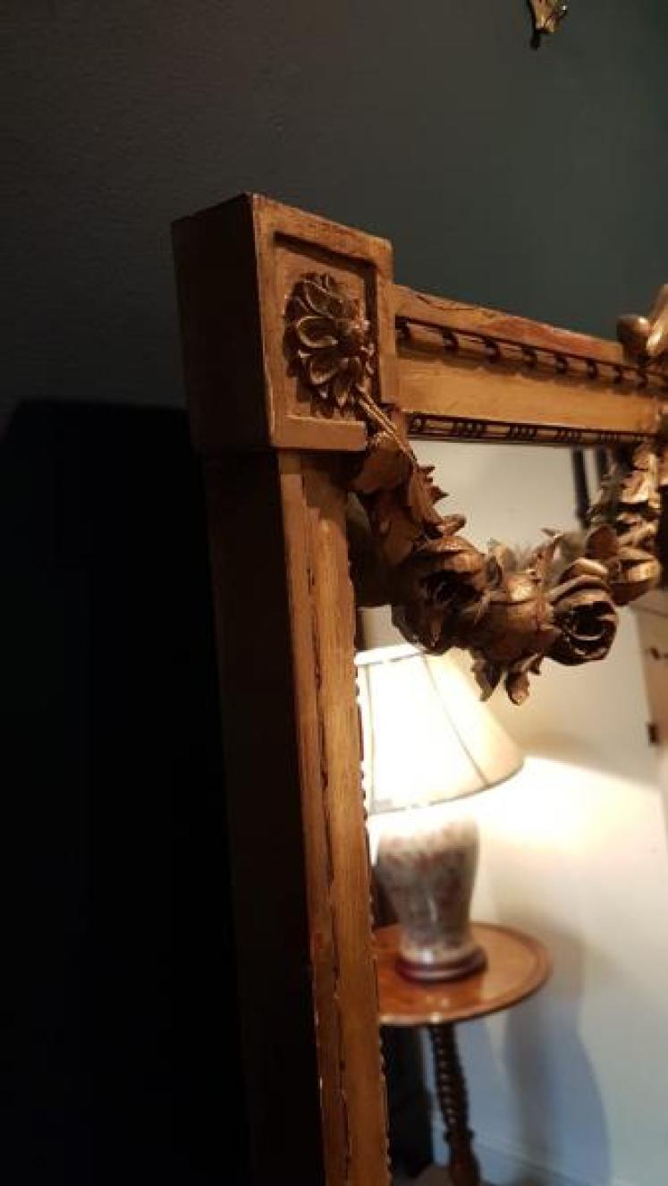 Full Length Victorian Timber Gilt Mirror - Image 4