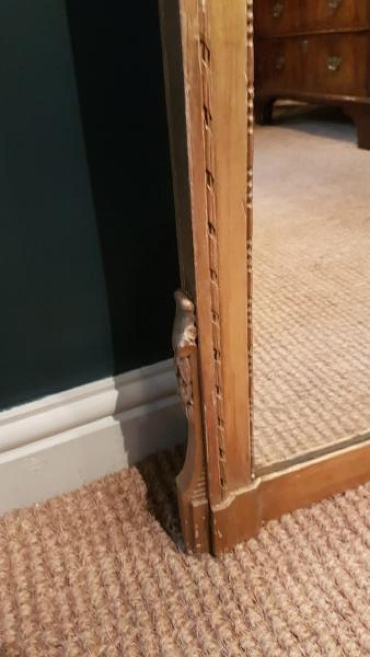 Full Length Victorian Timber Gilt Mirror - Image 5