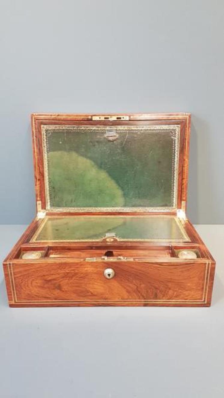 Early Victorian Rosewood Writing Box  - Image 1