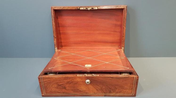 Early Victorian Rosewood Writing Box  - Image 6