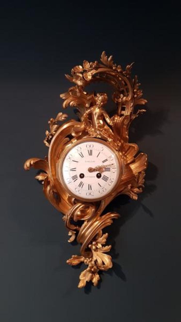 18th Century French Ormolu Cartel Clock By Baillon - Image 1