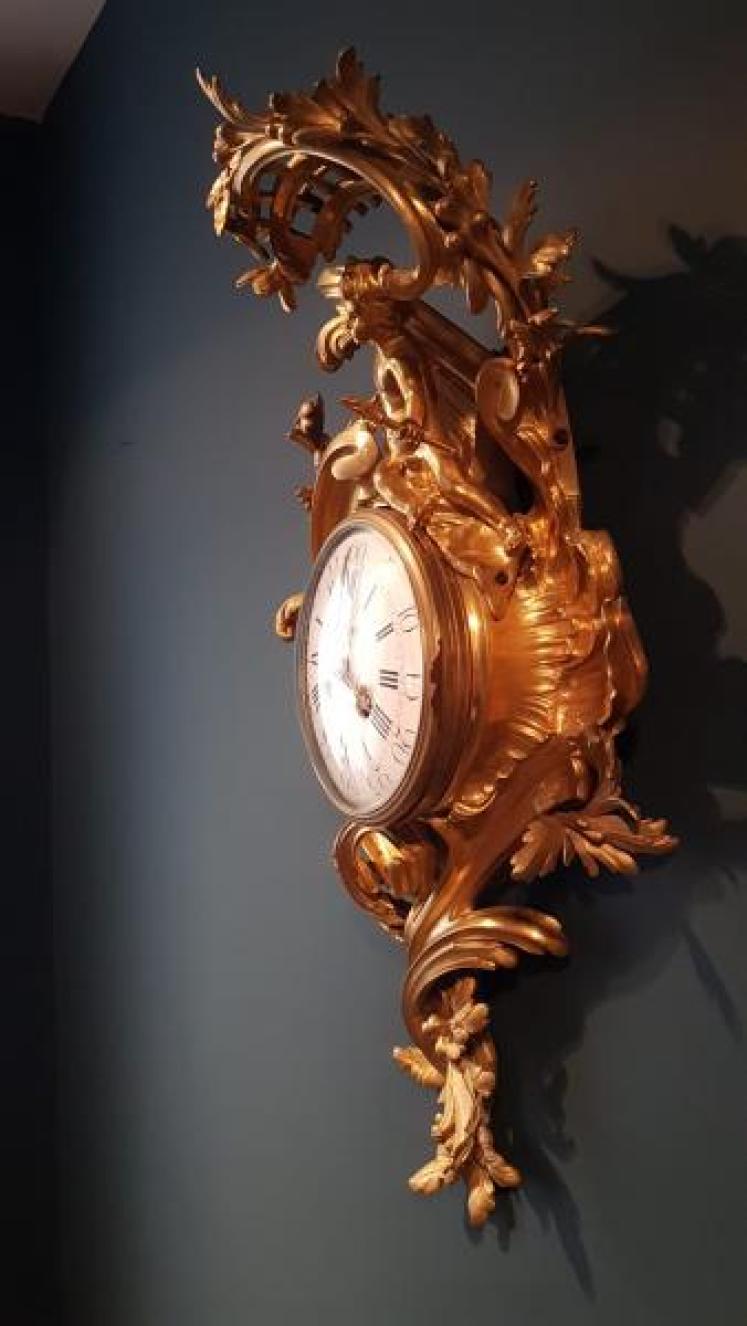 18th Century French Ormolu Cartel Clock By Baillon - Image 2