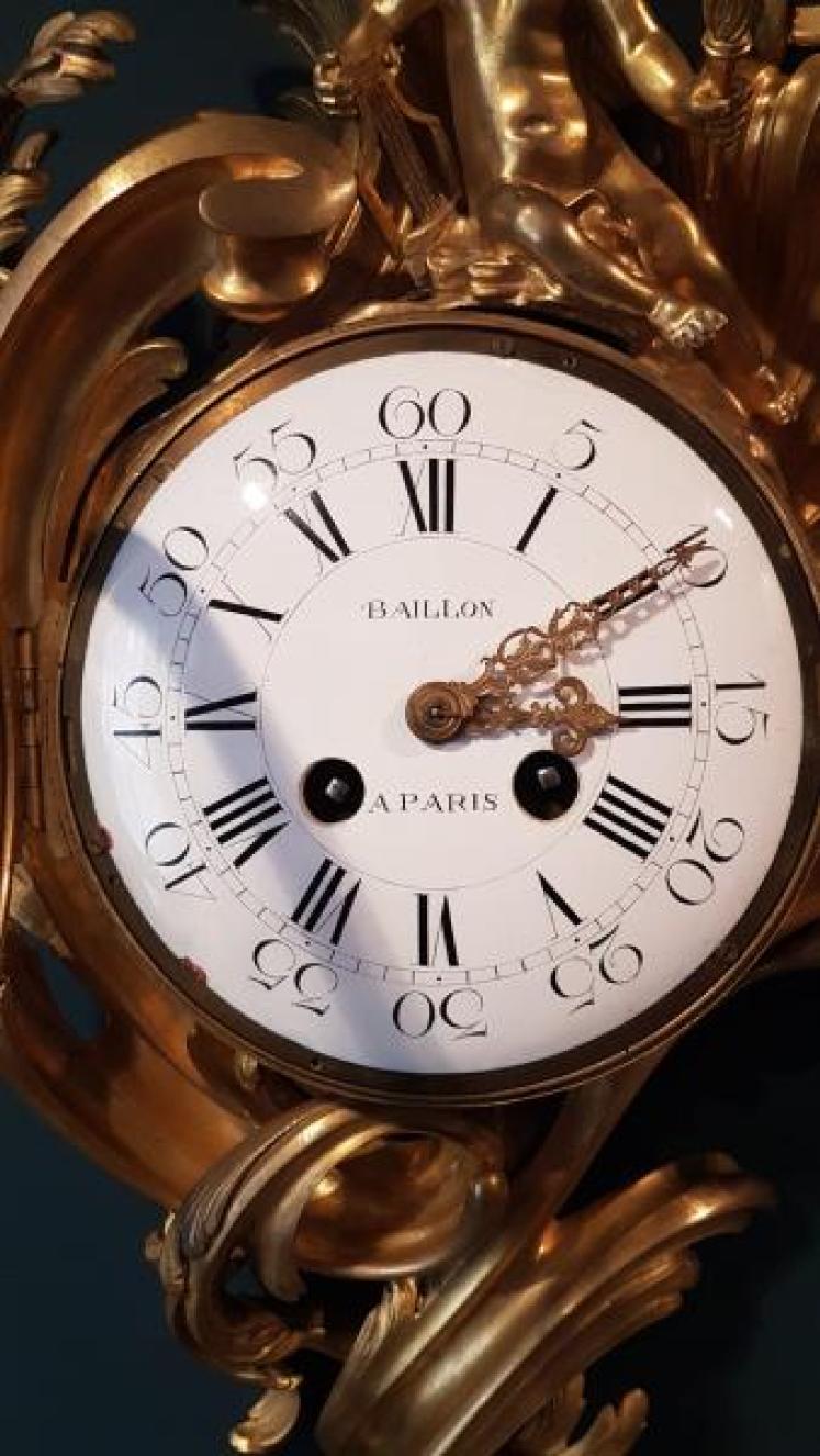 18th Century French Ormolu Cartel Clock By Baillon - Image 4