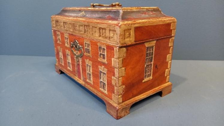 George III Mahogany Painted Collectors Box - Image 7