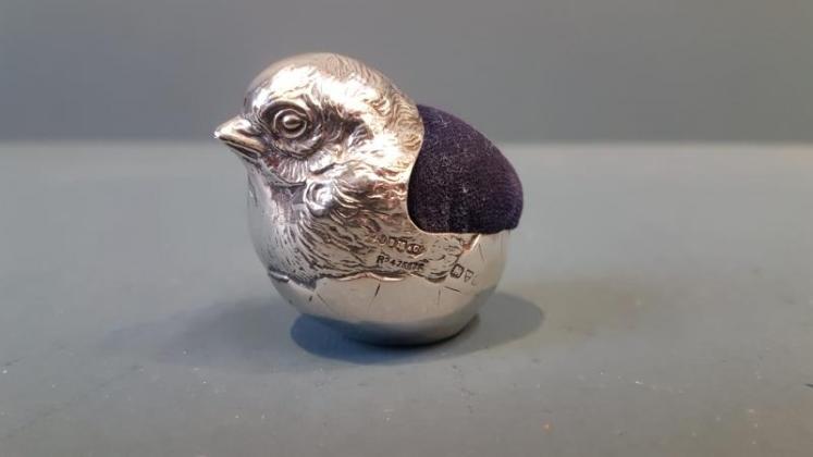 Sampson Mordan Silver Chick Pin Cushion  - Image 1