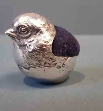Sampson Mordan Silver Chick Pin Cushion 
